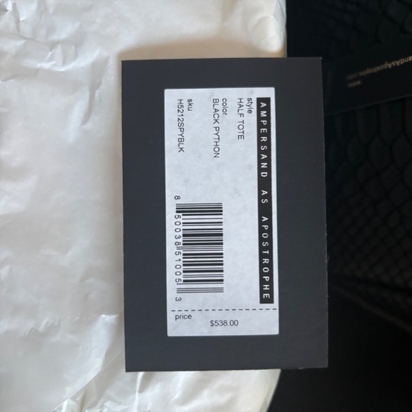 AMPERSAND AS APOSTROPHE BLACK PYTHON PURSE - Picture 6 of 9